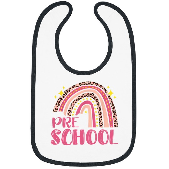 Leopard Rainbow Preschool Teacher Team Prek Back To School Bibs