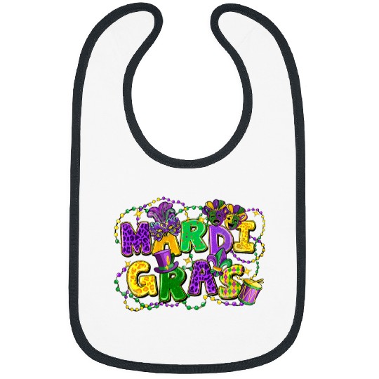 Funny Mardi Gras Parade Outfit Jester Hat Men Women Kids 4 Bibs
