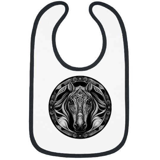 Namaste Yoga Special Horse Face Mandala For Yoga Class Meditation Bibs