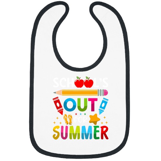 Schools Out for Summer Last Day of School Teacher Student 1 Bibs