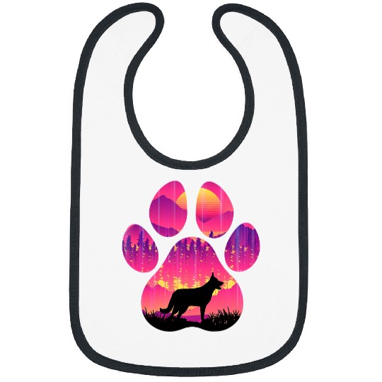 GSD Paw Mom Dad Dog Lover Women Men 163 German Shepherd Dog Dog Bibs