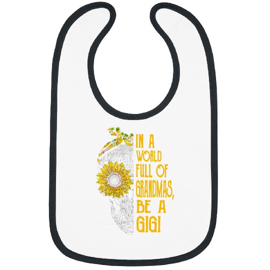 Skeletons Skulls In A World Full Of Grandmas Be A Gigi Sunflower Skull Lover Skull Bibs