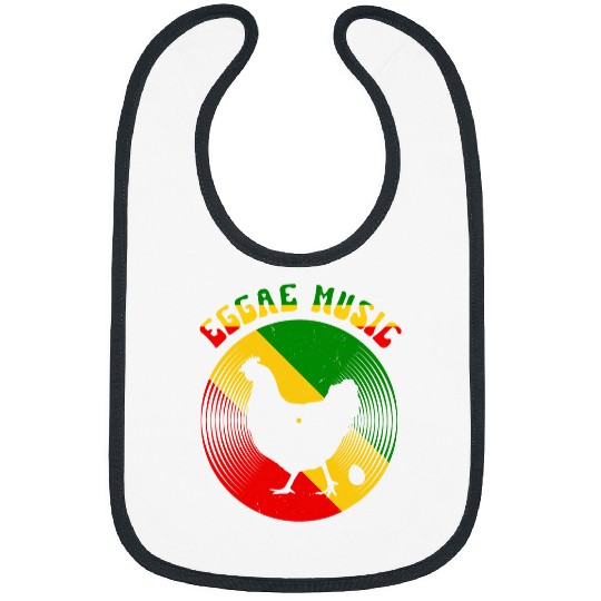 Chicken Lover Funny reggae music chicken egg pun vintages vinyl record Bibs