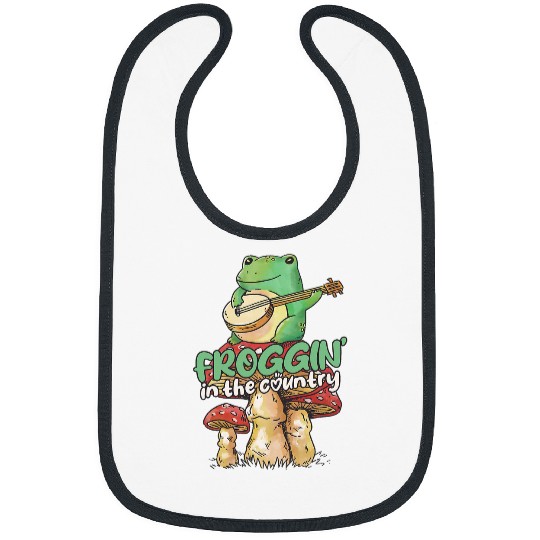 Frog Toad Mushroom Cottagecore Bibs