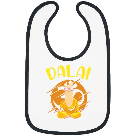 Namaste Yoga Cute Llama Alpaca Alpaka Cool Yoga Lovers Yogi Namaste Peace Meditation Bibs