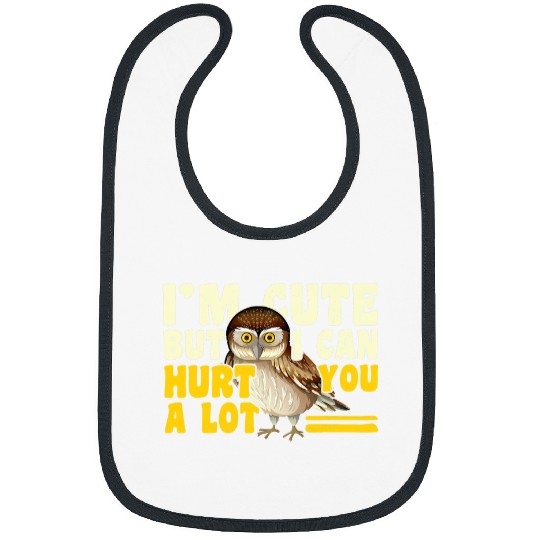 Funny breeding pickling hunt small cute birds of prey owls design Bibs