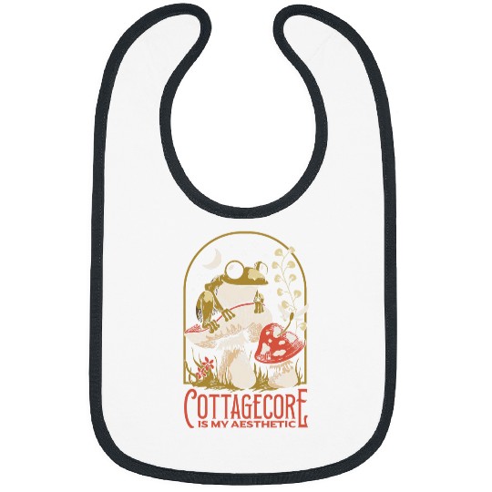 Aesthetic Frog Toad Mushroom Cottagcore Bibs
