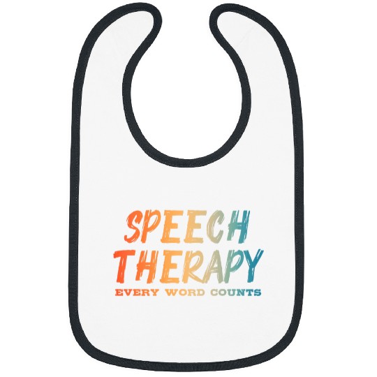 Speech Therapist Art For Men Women Speech Pathology SLP Bibs