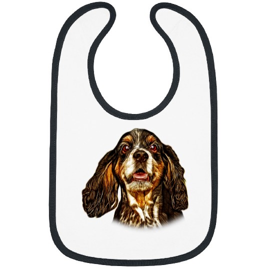 Dog Cocker Spaniel English Cocker Spaniel Pop Art Portrait Dog Lover Bibs