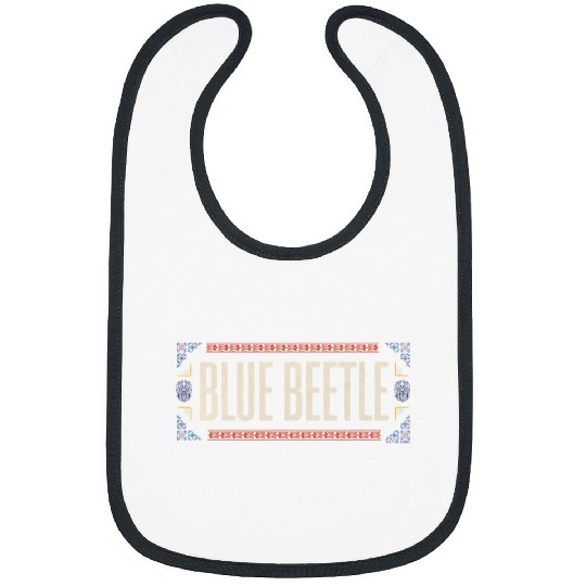 Blue Beetle Ornamental Traditional Logo Distressed Bibs