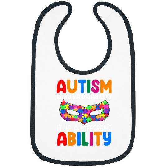 Autism Is Not Disability Funny Women Autism Awareness Kids Bibs