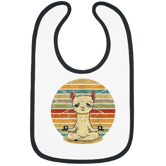 Namaste Yoga vintages Funny Yoga Lama Lover Spiritual Lotus Meditation Meditation Bibs