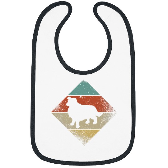 Australian Shepherd vintages Retro 1970s Dog Breed Bibs
