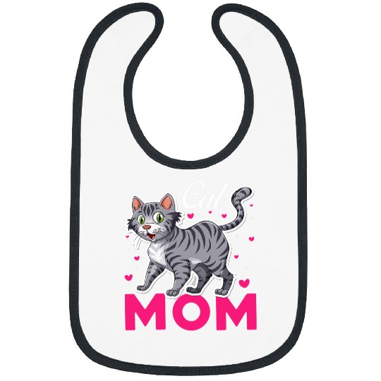 Cat Mom bests Funny Cat Lover Kitty Kitten Mother Women Girls Bibs
