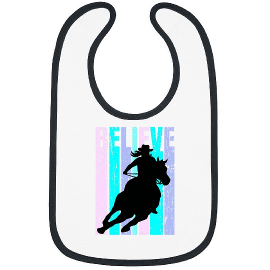 Pink Cowgirls Horse Riding Equine Equestrian Cute Cool Bibs