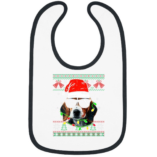 Beagle Dog xmass Light Ugly Christmas Pajamas Mens Kids Bibs