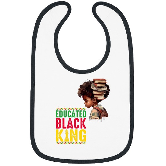 Educated Black King Educated Motivated Elevated Melanated Bibs
