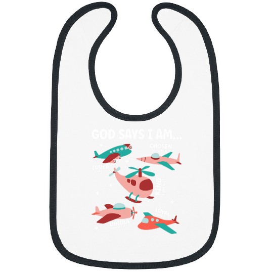 God Says I Am Pilot Lover Boy Girl Christian Bibs
