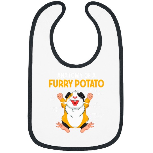 Funny Anatomy Of A Furry Potato Guinea Pig Lover Pet Hamster Bibs