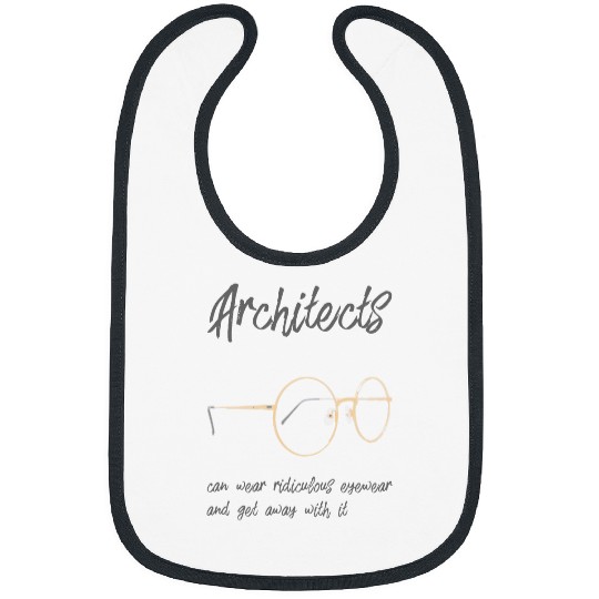 Architect style glasses black clothes turtleneck Bibs