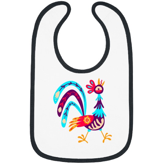 Chicken Dia De Los Muertos Holiday Bird Chicken Bibs