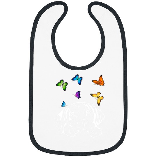 Dog Vizsla with butterflies weimaraner dog butterfly Bibs