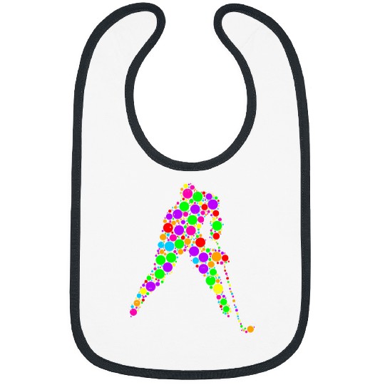 Sport Hockey International Dot Day Funny Colored Hockey Polka Dot Bibs