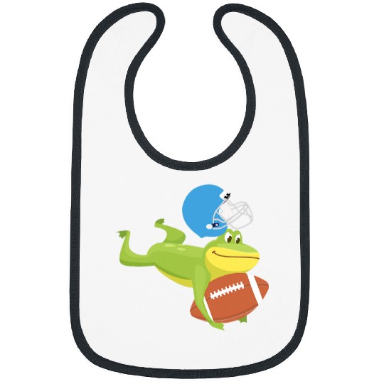 Sport American Football Frog Toad Amphibians Sports Season Funny Frog Bibs