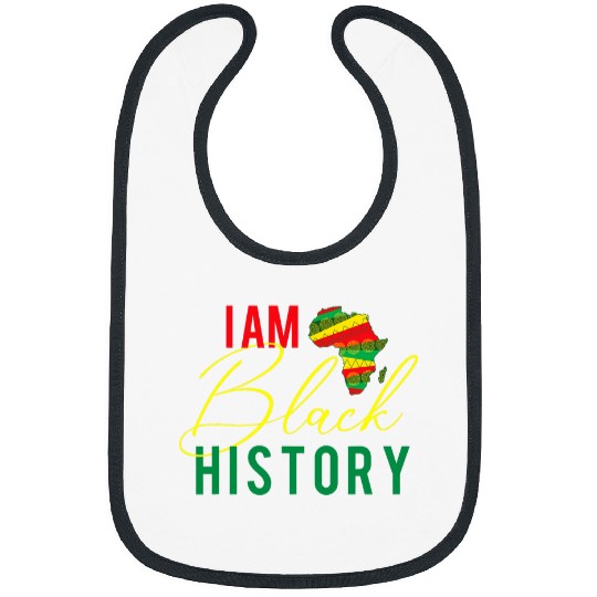 I Am Black History MLK Day Civil Rights African Roots Bibs