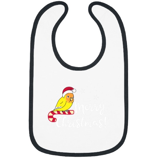Chubby Blue Yellow Macaw Parrot Merry Christmas Kawaii Bibs
