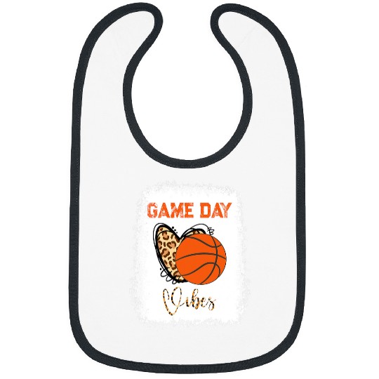Funny Basketball Bleached Game Day Vibes Basketball Mom Game Day Bibs