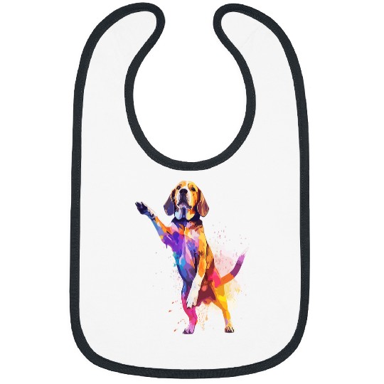 Dog Dance Competition Funny Dancing Beagle Dog Bibs