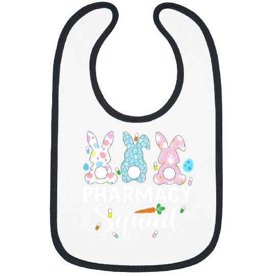 Funny Pharmacist Bunny Pharmacy Squad Easter Day Bibs