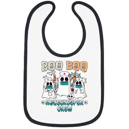 Boo Boo Crew Funny Housekeeper Halloween Costume Bibs