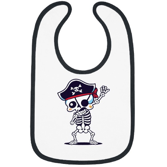Funny Halloween Dabbings Skeletons Pirate Costume Boy Toddler Bibs