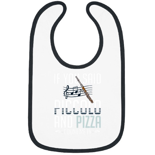 Funny Flute Piccolo Instrument Music Flute Player Beginner Lesson 2 Bibs