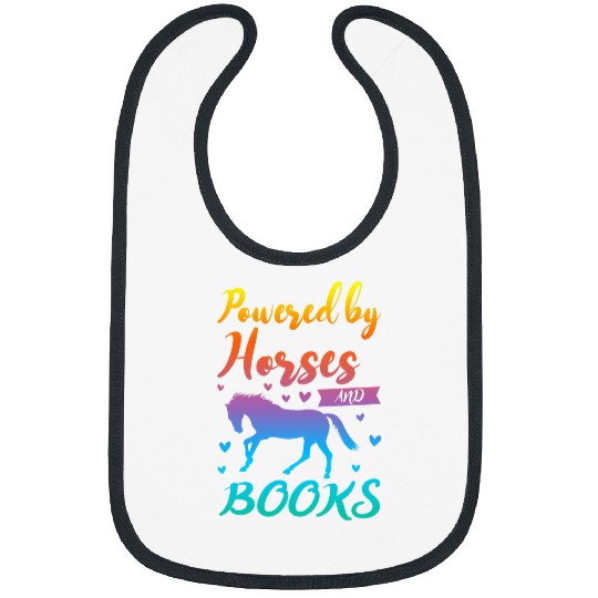 Horse Lover Powered by horses and books Horse Lover Bibs