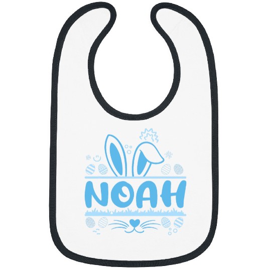 Bunny Personalized Easter Egg Basket Name Kids Noah Bibs