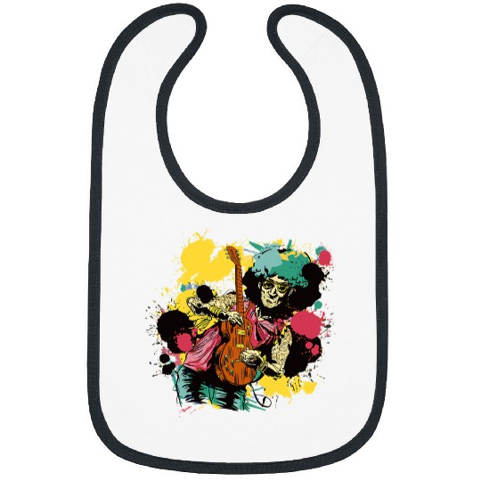 Guitarist Colourful 80s 90s Legend Retro Concert Pastel Guitar Bibs