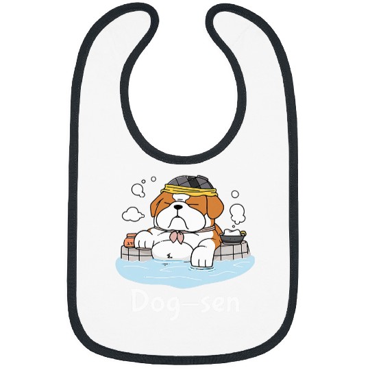 English Bulldog Pet Dogsen Funny Dog Hot Spring Bibs