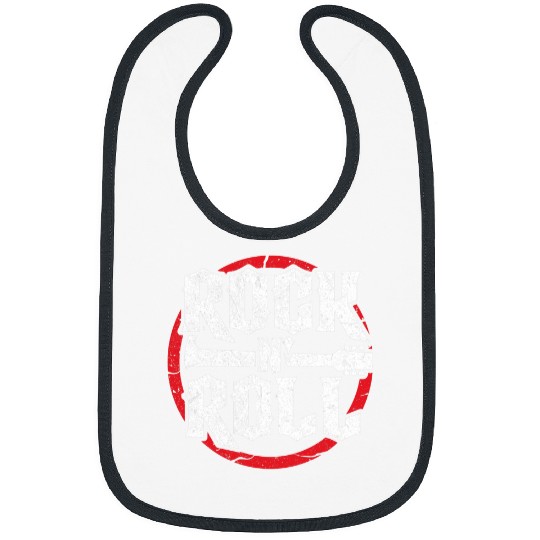 Funny Guitar Rock 2Roll Band Guitarist Rock Music Concert Distressed Bibs