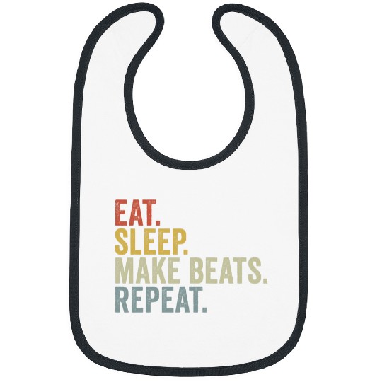 Eat Sleep Make Beats Repeat Funny Rap Beats Producer Bibs