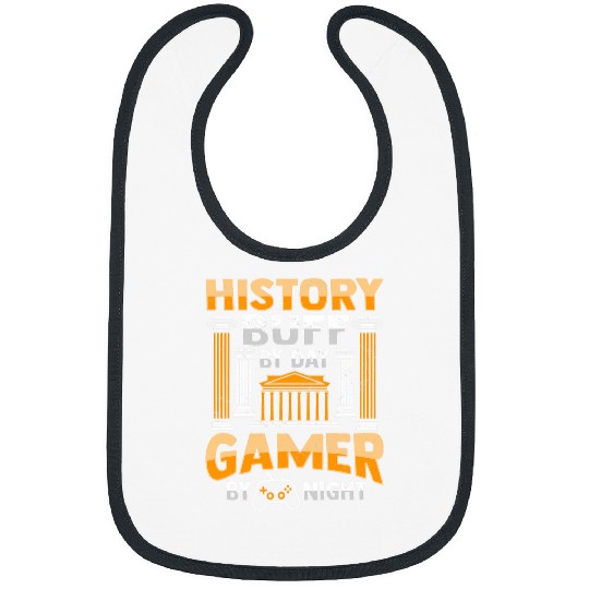 History Teacher Gamer Design for History Buff Historian Bibs