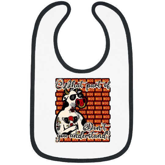 Cow Lover Farm Animal Calf Highland Cow Cattle Moo Bibs