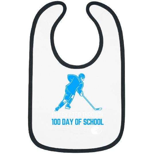 Sport Hockey Ive Skated Through 100 Days Of School Hockey Student Kids 0 Bibs