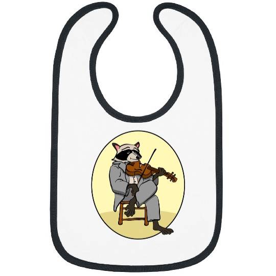 Funny Violin Raccoons Funny Bluegrass Raccoon Playing Fiddle Violin Bibs