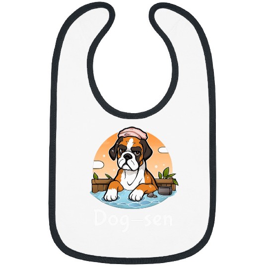 Boxer Pet Dogsen Funny Hot Spring Bibs