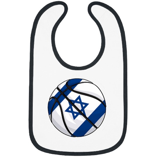Sport Basketball Ball With The Flag Of Israel Bibs