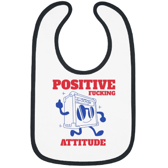 Funny Guitar Postive Attitude Funny Retro Rock Band EGuitar Amplifier Bibs