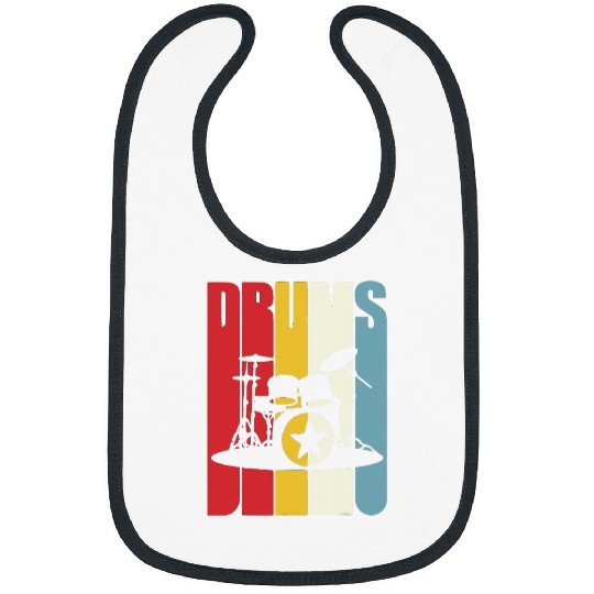 Funny Drummer Kids Drums for kids drummer girls drums kids Bibs